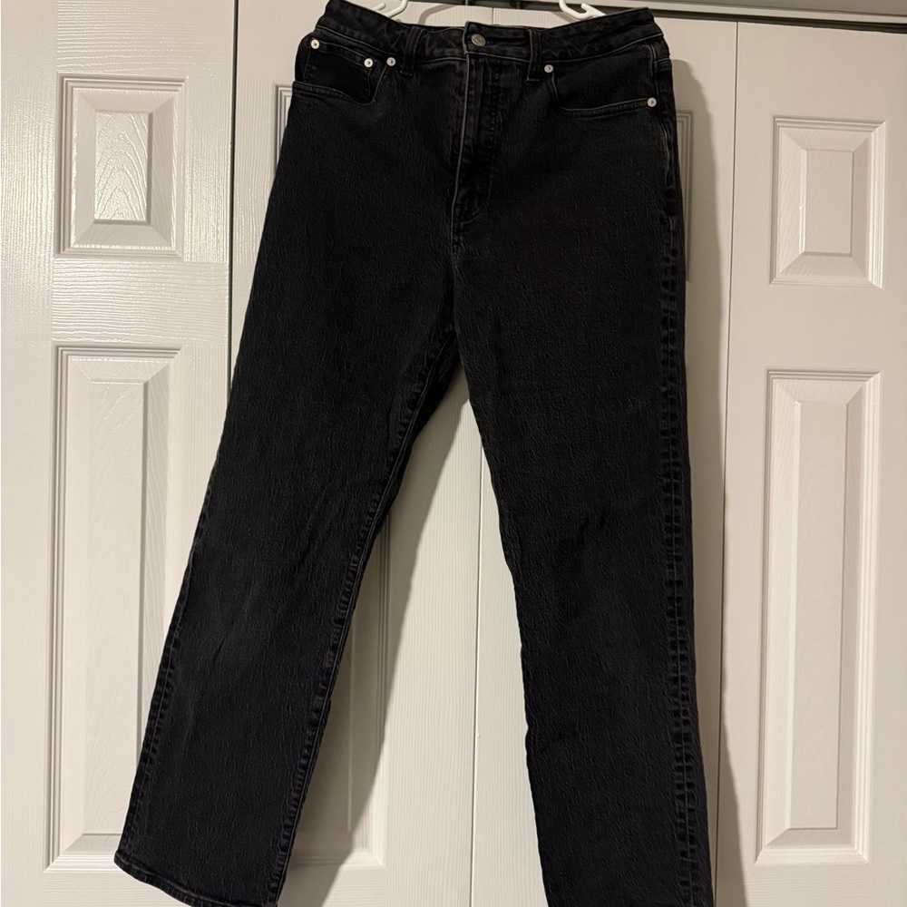 Madewell Women's Curvy 90s Straight Jeans in black